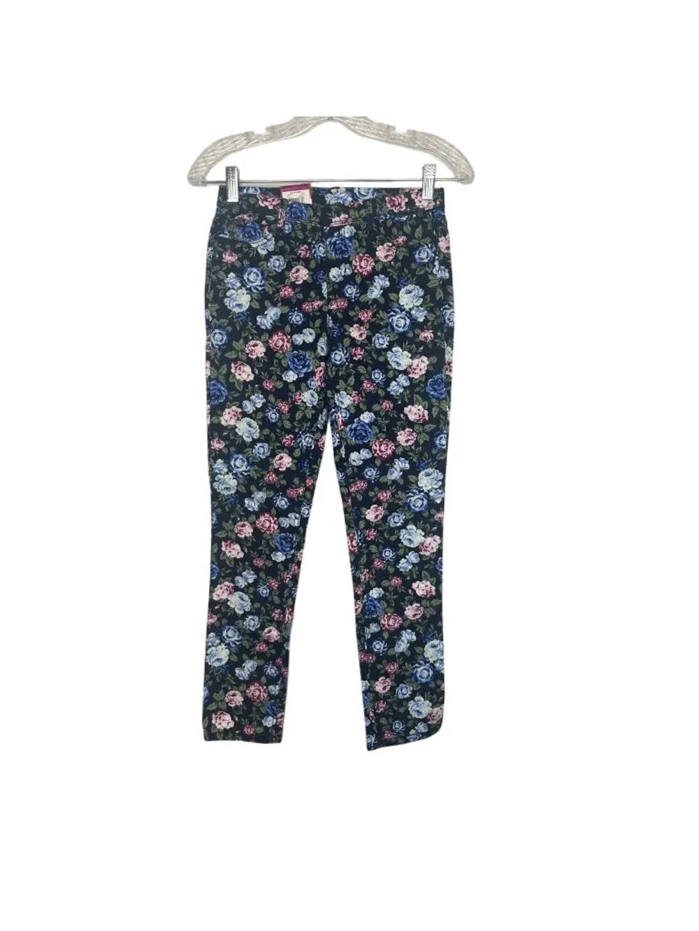Jordache Girls Floral Print Jegging Pull On Pants Size Large New